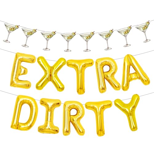 Extra Dirty Martini Ballon Banner Dekoration für Casino Dekor Mädchen Cocktail Martinis Bachelorette Party Geburtstag Party Supplies von LaVenty