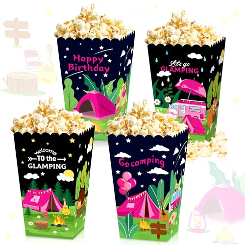 LaVenty 12 Stück rosa Camping-Partyzubehör, Glamping-Party-Popcorn-Boxen, Glamping-Party-Taschen, Schachteln, Mädchen, Camping, Party-Dekorationen, Glamping-Party-Dekorationen LaVenty 12 Stück rosa Camping-Partyzubehör, Glamping-Party-Popcorn-Boxen, Glamping-Party-Taschen, Schachteln, Mädchen, Camping, Party-Dekorationen, Glamping-Party-Dekorationen von LaVenty