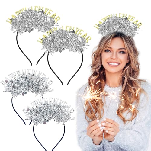 LaVenty 2025 Happy New Year Haarreif 2025 Silvester Haarreif Happy New Year Accessoires Happy New Year Krone Haarreif von LaVenty