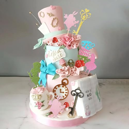 LaVenty Alice in Onederland Kuchendekoration, Partyzubehör, Gefälligkeiten, Hase, Geburtstagskuchendekoration, Kuchendekoration, Geburtstag, Babyparty, Dekoration LaVenty Alice in Onederland Kuchendekoration, Partyzubehör, Gefälligkeiten, Hase, Geburtstagskuchendekoration, Kuchendekoration, Geburtstag, Babyparty, Dekoration von LaVenty