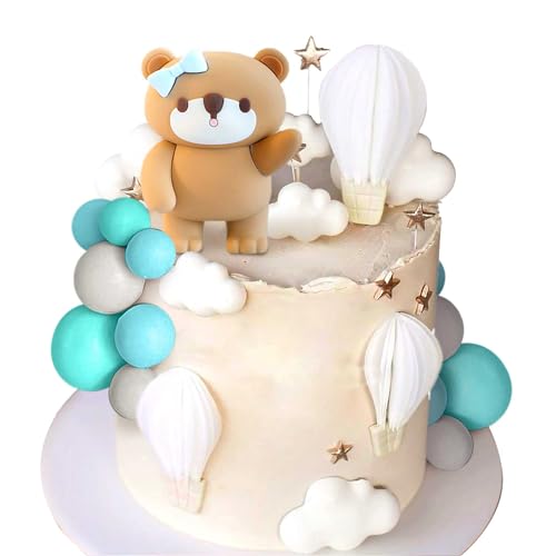 LaVenty Teddybär Tortendeko Tortendeko Taufe Junge Tortendeko Junge Blau Tortendeko 1. Geburtstag Teddybär Kuchen Deko für Hochzeit BabyShower Geburtstag Party LaVenty Teddybär Tortendeko Tortendeko Taufe Junge Tortendeko Junge Blau Tortendeko 1. Geburtstag Teddybär Kuchen Deko für Hochzeit BabyShower Geburtstag Party von LaVenty