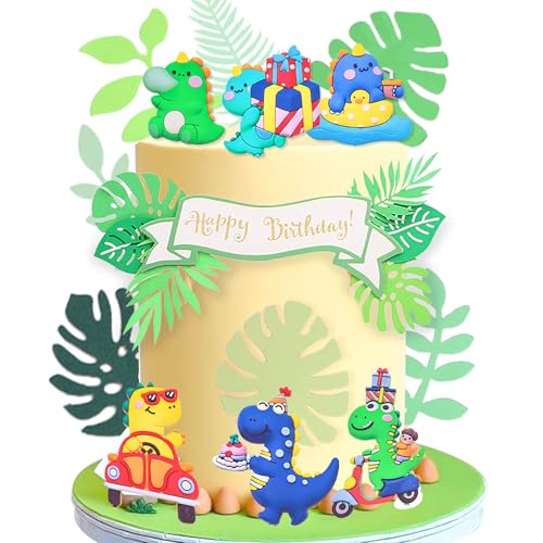 LaVenty Dino Tortendeko Dinosaurier Kuchendekoration Dinosaurier Geburtstag Kuchen Dekoration von LaVenty