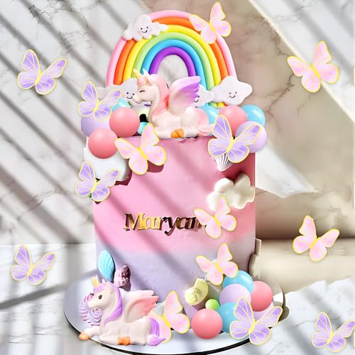 LaVenty Einhorn Kuchendekoration Regenbogen Kuchendekoration Pony Geburtstag Dekoration Einhorn Party Zubehör Regenbogen Geburtstag Dekoration Geburtstagskuchen Dekoration für Mädchen LaVenty Einhorn Kuchendekoration Regenbogen Kuchendekoration Pony Geburtstag Dekoration Einhorn Party Zubehör Regenbogen Geburtstag Dekoration Geburtstagskuchen Dekoration für Mädchen von LaVenty