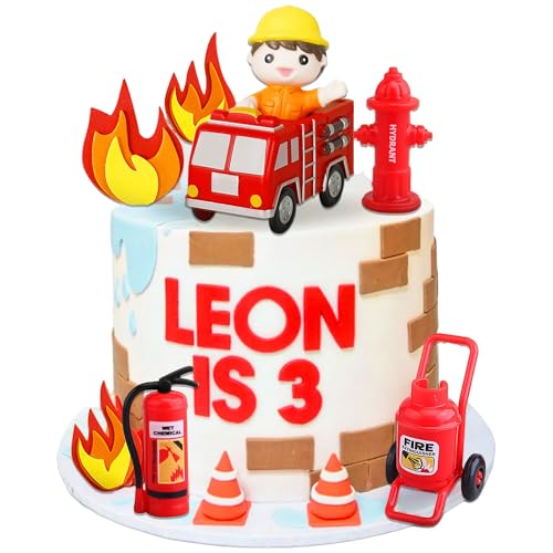 LaVenty Feuerwehrmann Geburtstag Tortendeko Feuerwehrauto Geburtstag Kuchen Dekoration Feuerwehrmann Geburtstag Party Dekorationen Feuerwehr Party Dekorationen LaVenty Feuerwehrmann Geburtstag Tortendeko Feuerwehrauto Geburtstag Kuchen Dekoration Feuerwehrmann Geburtstag Party Dekorationen Feuerwehr Party Dekorationen von LaVenty