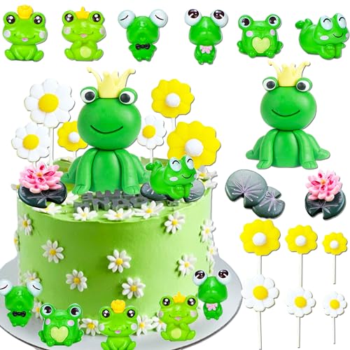 LaVenty Frosch Prinzessin Tortendeko Frosch Kuchen Topper Garten Tortendeko Gänseblümchen Tortendeko Garten Party Dekoration Mädchen Geburtstagsgeschenk LaVenty Frosch Prinzessin Tortendeko Frosch Kuchen Topper Garten Tortendeko Gänseblümchen Tortendeko Garten Party Dekoration Mädchen Geburtstagsgeschenk von LaVenty