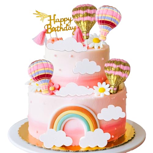 LaVenty Heißluftballon Kuchen Dekorationen Wolken Kuchen Topper Ball Dessert Picks Heißluftballon Babyparty Geburtstag Party Feier Foto Requisiten LaVenty Heißluftballon Kuchen Dekorationen Wolken Kuchen Topper Ball Dessert Picks Heißluftballon Babyparty Geburtstag Party Feier Foto Requisiten von LaVenty