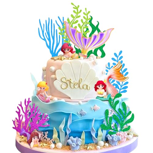 LaVenty Mini Meerjungfrau Kuchen Topper Muschel Kuchen Topper Unter dem Meer Kuchen Dekoration Meerjungfrau Schwanz Kuchen Topper Meerjungfrau Party Supplies LaVenty Mini Meerjungfrau Kuchen Topper Muschel Kuchen Topper Unter dem Meer Kuchen Dekoration Meerjungfrau Schwanz Kuchen Topper Meerjungfrau Party Supplies von LaVenty