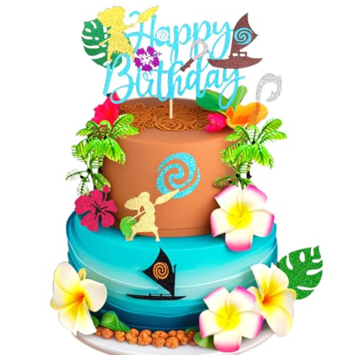 LaVenty Moana Geburtstagskuchendekoration, Vaiana-Kuchenaufsatz, Cupcake-Topper für Geburtstag, Babyparty, Partyzubehör LaVenty Moana Geburtstagskuchendekoration, Vaiana-Kuchenaufsatz, Cupcake-Topper für Geburtstag, Babyparty, Partyzubehör von LaVenty