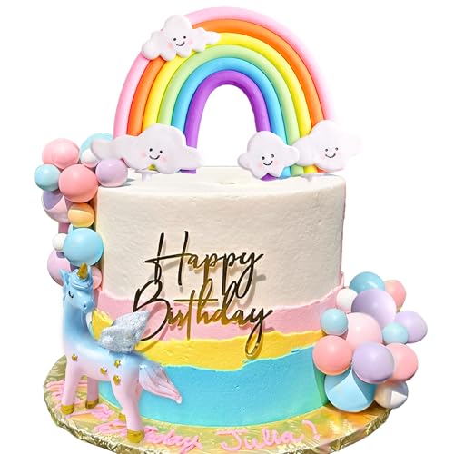 LaVenty Pony Einhorn Kuchendekoration Pony Geburtstag Dekoration Regenbogen Kuchendekoration Einhorn Party Favors Regenbogen Geburtstag Dekoration Geburtstagskuchen Dekoration für Mädchen LaVenty Pony Einhorn Kuchendekoration Pony Geburtstag Dekoration Regenbogen Kuchendekoration Einhorn Party Favors Regenbogen Geburtstag Dekoration Geburtstagskuchen Dekoration für Mädchen von LaVenty