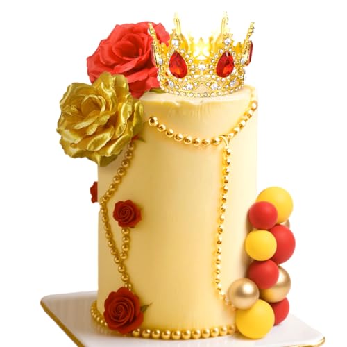 LaVenty Red Balls Cake Toppers Princess Cake Decoration Tiara Crown Birthday Decoration for Birthday Party Queen of Heart Supplies LaVenty Red Balls Cake Toppers Princess Cake Decoration Tiara Crown Birthday Decoration for Birthday Party Queen of Heart Supplies von LaVenty