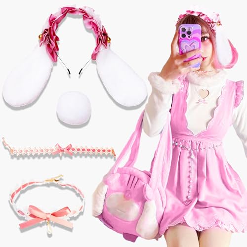 LaVenty Rosa Hasenohren Haarreif Bunny Ears Headband Osterhasen Ohren Bunny Costume Bunny Hat Kawaii Headband Lolita Headband Anime Theme Halloween Costume LaVenty Rosa Hasenohren Haarreif Bunny Ears Headband Osterhasen Ohren Bunny Costume Bunny Hat Kawaii Headband Lolita Headband Anime Theme Halloween Costume von LaVenty