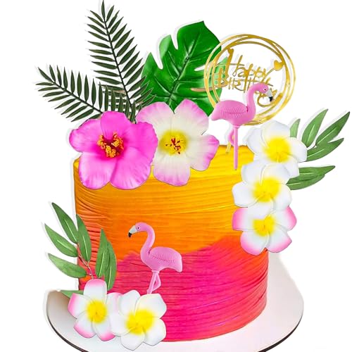 LaVenty Tropischer Flamingo-Kuchenaufsatz, Luau-Kuchendekorationen, hawaiianische Kuchendekoration, Strand-Kuchenaufsatz, Dekorationen für Geburtstag, Babyparty, Brautparty, Hochzeit LaVenty Tropischer Flamingo-Kuchenaufsatz, Luau-Kuchendekorationen, hawaiianische Kuchendekoration, Strand-Kuchenaufsatz, Dekorationen für Geburtstag, Babyparty, Brautparty, Hochzeit von LaVenty