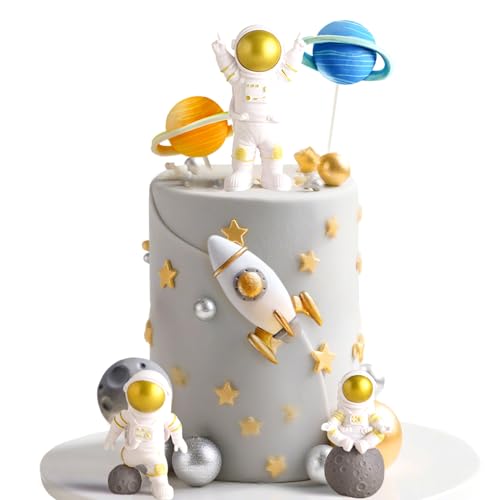 LaVenty Weltraum Kuchendekoration Outer Space Astronaut Tortendeko Weltraum Astronaut Tortenaufleger für Weltraum Geburtstagdeko Astronaut Party Zubehör Babydusche LaVenty Weltraum Kuchendekoration Outer Space Astronaut Tortendeko Weltraum Astronaut Tortenaufleger für Weltraum Geburtstagdeko Astronaut Party Zubehör Babydusche von LaVenty
