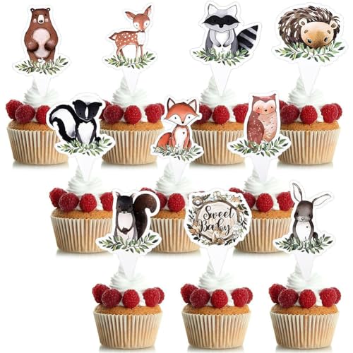 LabDip 60 Stück Woodland Party Toppers Woodland Tier Kindergeburtstag Kuchen Deko Wilde Thema Geburtstag Party Dekoration für Dschungel Safari Tier Thema Party Kuchen Dekoendeko LabDip 60 Stück Woodland Party Toppers Woodland Tier Kindergeburtstag Kuchen Deko Wilde Thema Geburtstag Party Dekoration für Dschungel Safari Tier Thema Party Kuchen Dekoendeko von LabDip