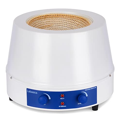 Labasics Heizmantel, Einstellbar Heizung und Elektromantel umrühren Elektrothermisch Laborheizmantel mit Magnetrührer 0-1400 U/min Temperaturregelung 220 V / 380 ℃ 350 W, 1000 ml von Labasics