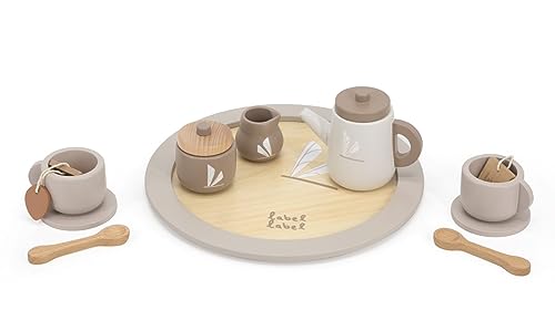 Label Label Teeservice aus Holz, 12-teilig, geeignet ab 3 Jahre, LLWT-37117 von Label Label