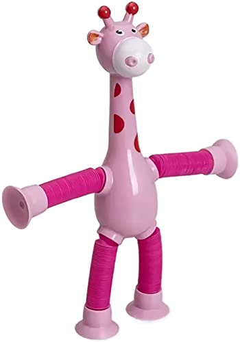 Labstandard Teleskop Saugnapf Giraffe Spielzeug Cartoon Stressabbau Sensorisch Lustig Pädagogisch Interaktiv Kinder Puzzle Neuheit Lernspielzeug als Geschenk Dekoration (Pink) von Labstandard