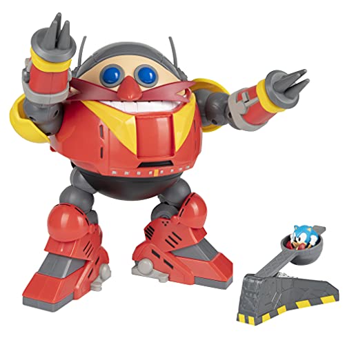 Riesen Dr. Eggmann Roboter 22cm Battle Set mit exklusiver 6cm Sonic Figur (Eggman mit Funktion) von Sonic The Hedgehog