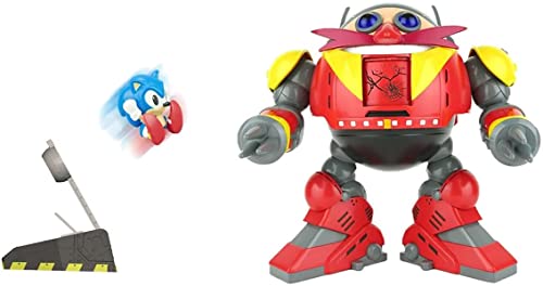Riesen Dr. Eggmann Roboter 22cm Battle Set mit exklusiver 6cm Sonic Figur (Eggman mit Funktion) von Sonic The Hedgehog