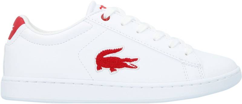 Lacoste Carnaby Evo 318 Kinder Sneaker, White/Red 29, Kinderschuhe von Lacoste