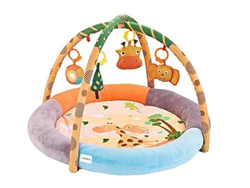 Multifunktionale Baby Spieldecke mit Spielbogen – Baby Gym Spielmatte & Krabbeldecke – inkl. 5 Spielzeugen, – ab 0+ Monaten von Ladanas