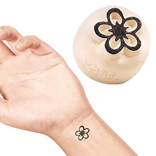 LaDot Tattoo für Kinder und Erwachsene, temporäre hautfreundliche fake Tattoos, Tattoo-Stempel ohne Nadeln für Körper und Arm, wasserfest, Keramikstempel Blume LaDot Tattoo für Kinder und Erwachsene, temporäre hautfreundliche fake Tattoos, Tattoo-Stempel ohne Nadeln für Körper und Arm, wasserfest, Keramikstempel Blume von Ladot