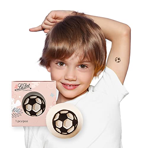 LaDot Tattoo für Kinder und Erwachsene, temporäre hautfreundliche fake Tattoos, Tattoo-Stempel ohne Nadeln für Körper und Arm, wasserfest, Keramikstempel Fußball LaDot Tattoo für Kinder und Erwachsene, temporäre hautfreundliche fake Tattoos, Tattoo-Stempel ohne Nadeln für Körper und Arm, wasserfest, Keramikstempel Fußball von Ladot