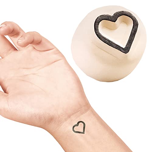 LaDot Tattoo für Kinder und Erwachsene, temporäre hautfreundliche fake Tattoos, Tattoo-Stempel ohne Nadeln für Körper und Arm, wasserfest, Keramikstempel Herz LaDot Tattoo für Kinder und Erwachsene, temporäre hautfreundliche fake Tattoos, Tattoo-Stempel ohne Nadeln für Körper und Arm, wasserfest, Keramikstempel Herz von Ladot