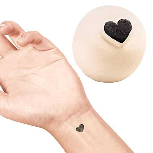 LaDot Tattoo für Kinder und Erwachsene, temporäre hautfreundliche fake Tattoos, Tattoo-Stempel ohne Nadeln für Körper und Arm, wasserfest, Keramikstempel Herz LaDot Tattoo für Kinder und Erwachsene, temporäre hautfreundliche fake Tattoos, Tattoo-Stempel ohne Nadeln für Körper und Arm, wasserfest, Keramikstempel Herz von Ladot