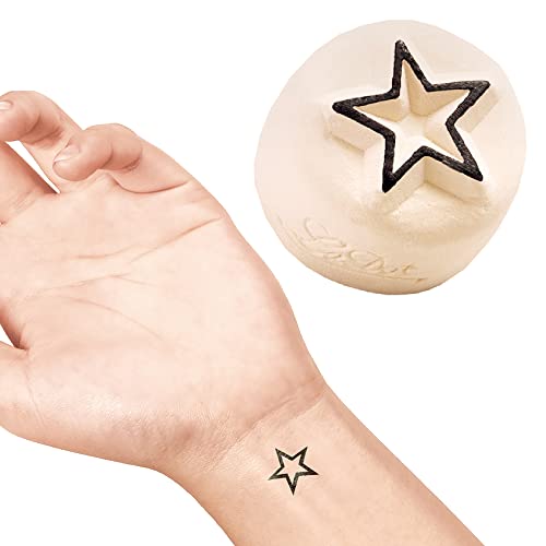 LaDot Tattoo für Kinder und Erwachsene, temporäre hautfreundliche fake Tattoos, Tattoo-Stempel ohne Nadeln für Körper und Arm, wasserfest, Keramikstempel Stern LaDot Tattoo für Kinder und Erwachsene, temporäre hautfreundliche fake Tattoos, Tattoo-Stempel ohne Nadeln für Körper und Arm, wasserfest, Keramikstempel Stern von Ladot