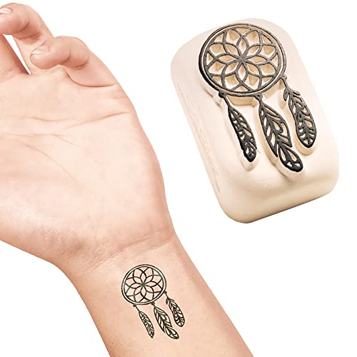 LaDot Tattoo für Kinder und Erwachsene, temporäre hautfreundliche fake Tattoos, Tattoo-Stempel ohne Nadeln für Körper und Arm, wasserfest, Keramikstempel Traumfänger LaDot Tattoo für Kinder und Erwachsene, temporäre hautfreundliche fake Tattoos, Tattoo-Stempel ohne Nadeln für Körper und Arm, wasserfest, Keramikstempel Traumfänger von Ladot