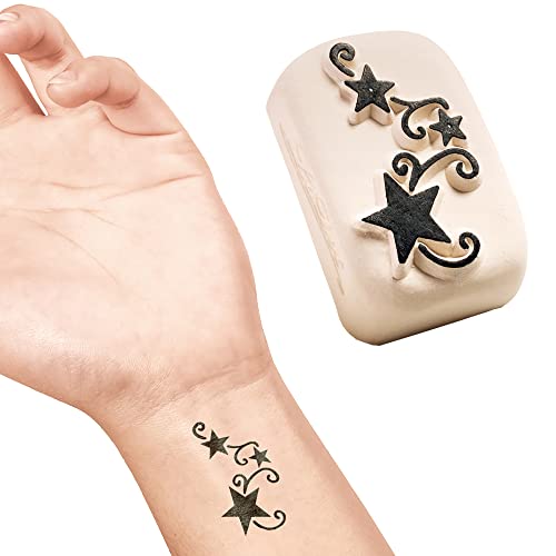 LaDot Tattoo für Kinder und Erwachsene, temporäre hautfreundliche fake Tattoos, Tattoo-Stempel ohne Nadeln für Körper und Arm, wasserfest, Keramikstempel Tribal-Sterne LaDot Tattoo für Kinder und Erwachsene, temporäre hautfreundliche fake Tattoos, Tattoo-Stempel ohne Nadeln für Körper und Arm, wasserfest, Keramikstempel Tribal-Sterne von Ladot