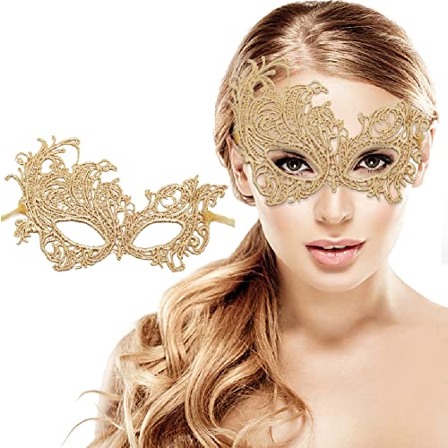 Lady of Luck Damen Spitze Maske Venezianische Maske Sexy Lace Maske Augenmaske Maskerade Maske für Halloween Karneval Party Ball… von Lady of Luck