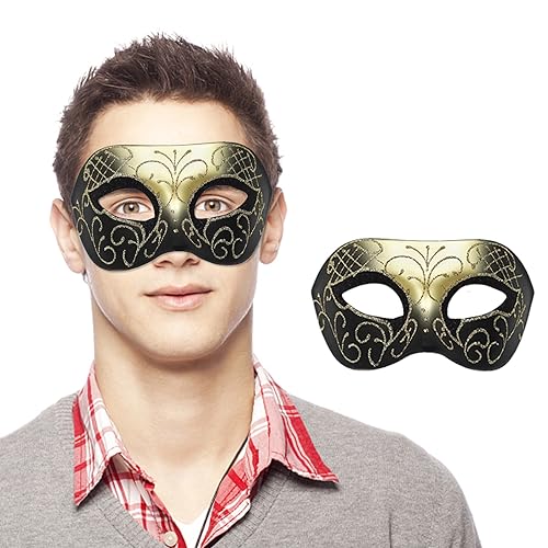 Lady of Luck Maskerade Maske Herren Venezianische Damen Maske für Mann Frau Party Ball Halloween Kostüme Karneval Party Maskerade Maske von Lady of Luck