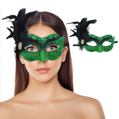 Lady of Luck Venezianische Funkelnd Maske Damen Mitternacht Venetianische Maskerade Maske Karneval Maskenball Mask Herren und Damen von Lady of Luck