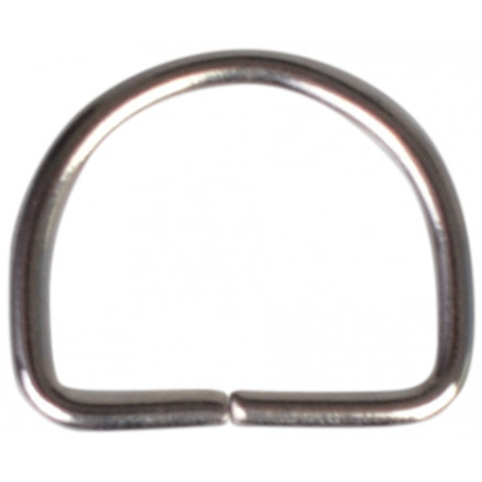 D-Ring Nickel 20mm - 1 Stk D-Ring Nickel 20mm - 1 Stk von Læderiet