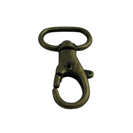 Karabinerhaken Altmessing 40x15mm - 1 Stk von Læderiet