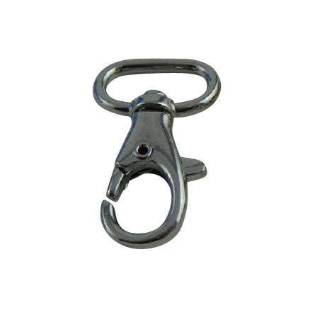 Karabiner Nickel 40x15mm - 1 Stk von Læderiet