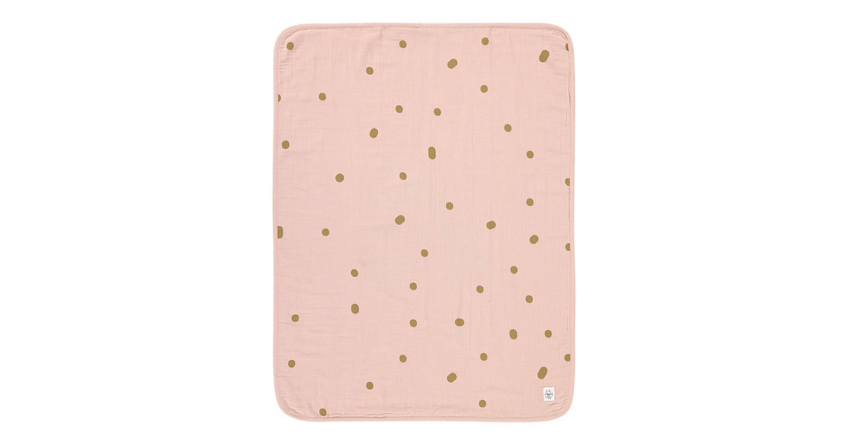 Babydecke GOTS dots powder pink, 75 x 100 cm, Musselin Babydecke GOTS dots powder pink, 75 x 100 cm, Musselin von Lässig