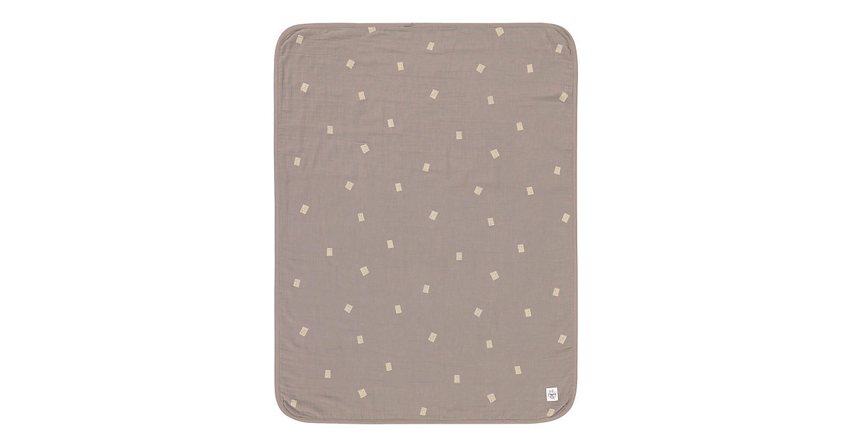 Babydecke GOTS spots taupe, 75 x 100 cm, Musselin von Lässig