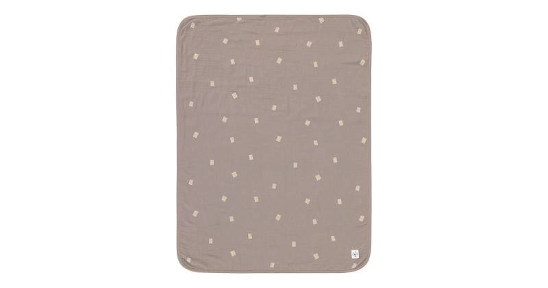 Babydecke GOTS spots taupe, 75 x 100 cm, Musselin von Lässig