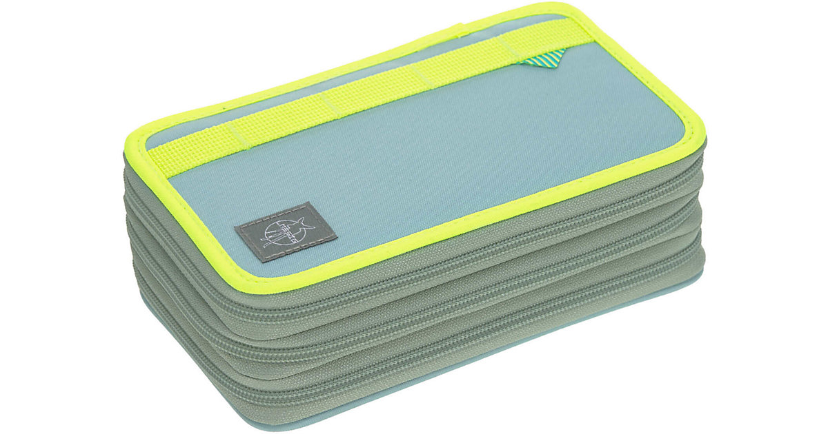 Triple-Federmäppchen Unique Blau Neon Gelb, befüllt, 20-tlg. grau/gelb Triple-Federmäppchen Unique Blau Neon Gelb, befüllt, 20-tlg. grau/gelb von Lässig