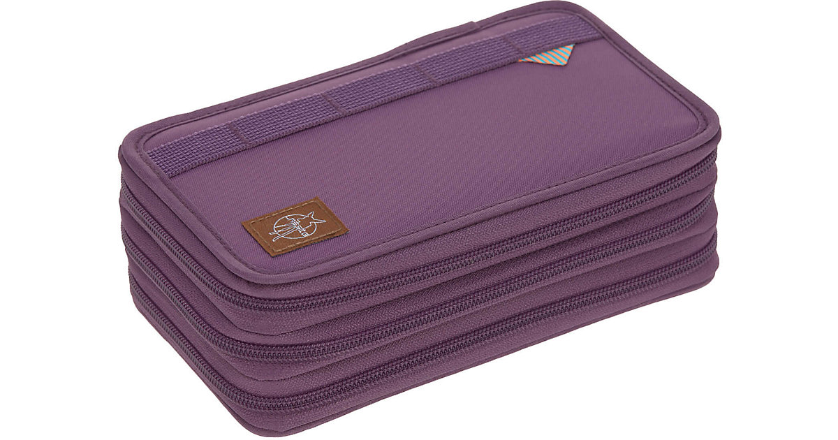 Triple-Federmäppchen Unique Purple, befüllt, 20-tlg. lila Triple-Federmäppchen Unique Purple, befüllt, 20-tlg. lila von Lässig