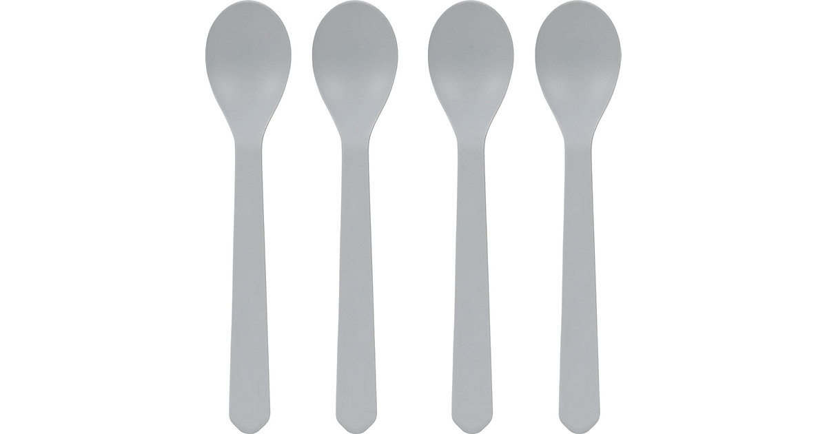 Kinderlöffel Geo grey-blue, 4 Stück grau von Lässig