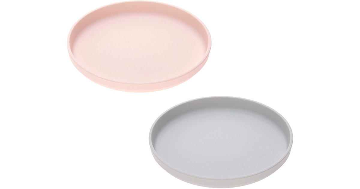 Kinderteller, 2-tlg., Uni grey/light pink hellrosa Kinderteller, 2-tlg., Uni grey/light pink hellrosa von Lässig