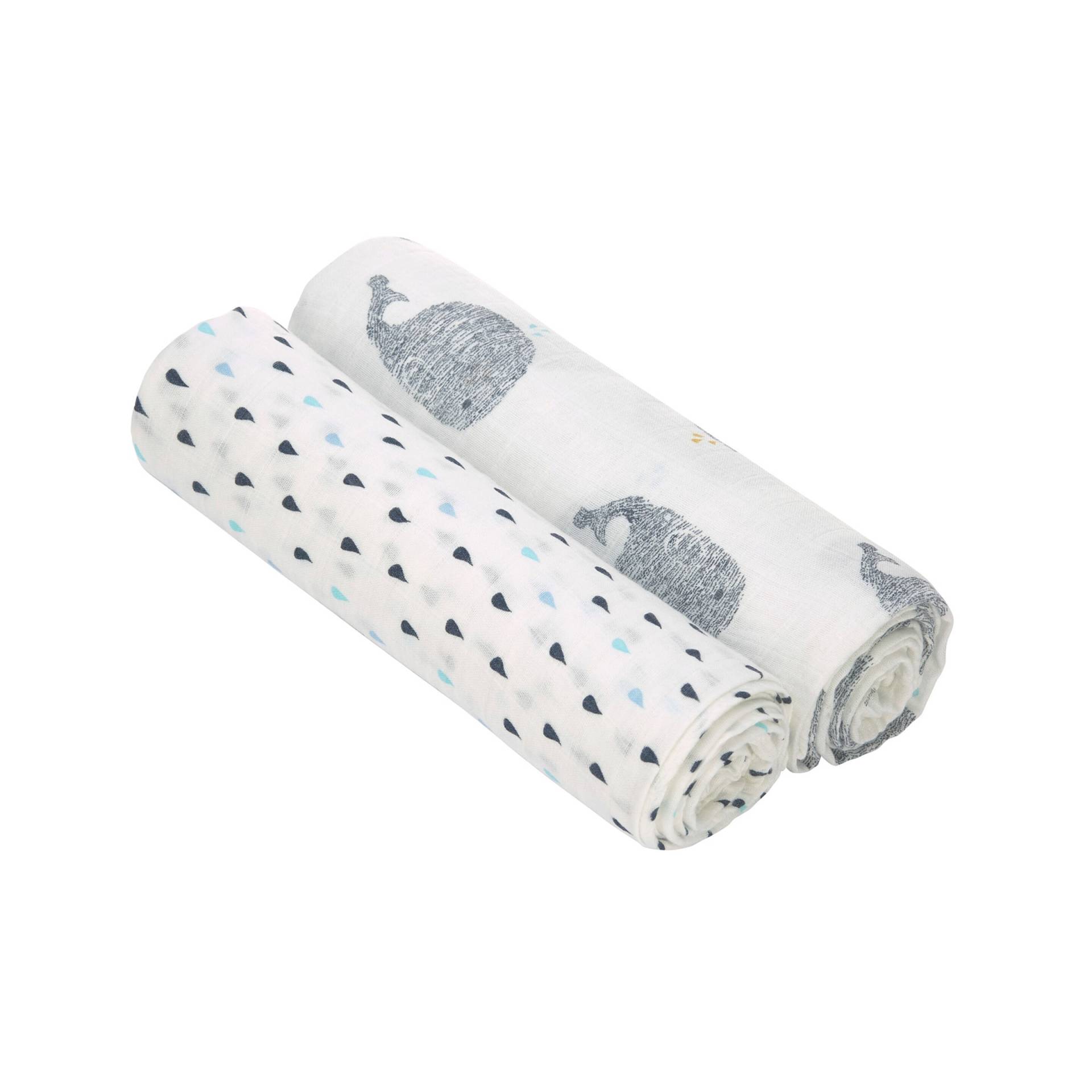 Lässig 2er-Pack Mullwindeln Heavenly Soft Swaddle XL 120x120 cm von Lässig