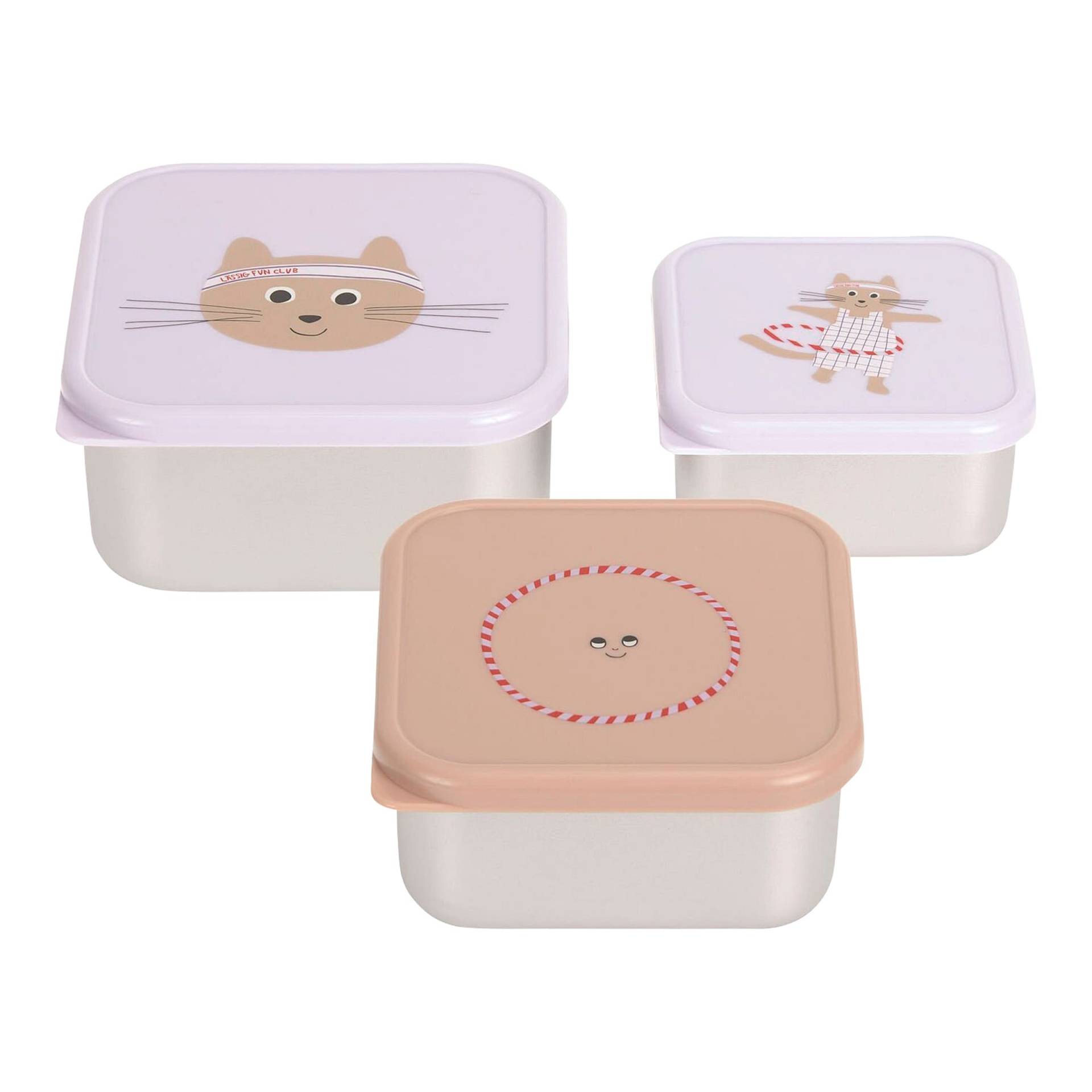 Lässig 3-tlg. Snackboxset aus Edelstahl von Lässig