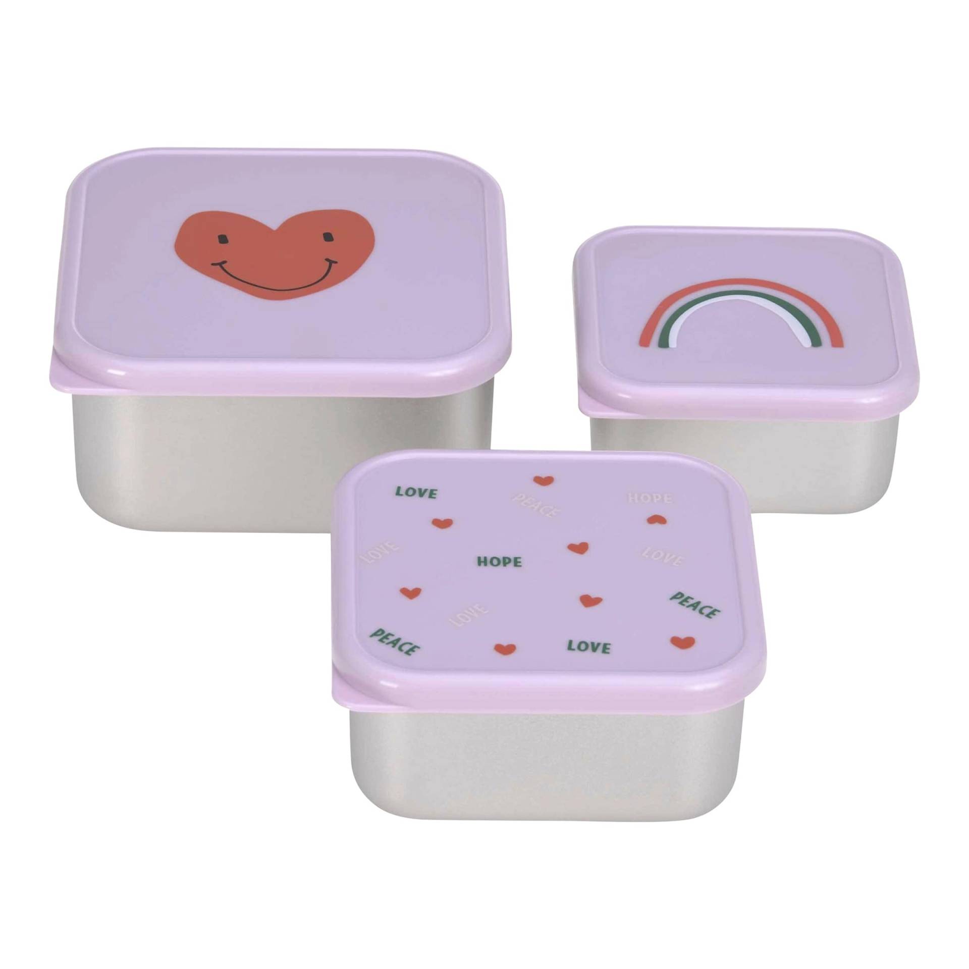 Lässig 3tlg. Set Edelstahl Snackbox Happy Rascals Lässig 3tlg. Set Edelstahl Snackbox Happy Rascals von Lässig