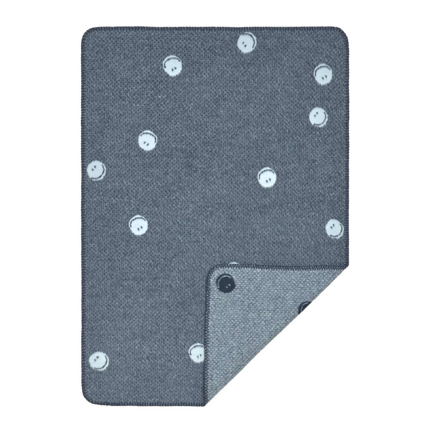 Lässig - Babydecke 75x100cm "Smilie" blau von Lässig