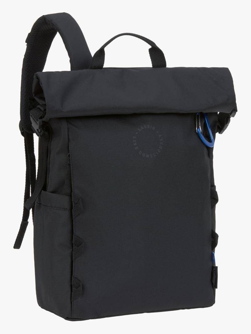 Lässig Outdoor Wickeltasche Rucksack mit Roll-Top-Öffnung, Black von Lässig